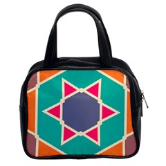 Red Retro Star Classic Handbag (two Sides)