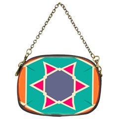 Red Retro Star Chain Purse (two Sides)