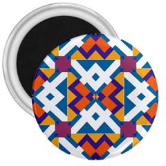 Shapes In Rectangles Pattern 3  Magnet