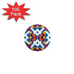 Shapes In Rectangles Pattern 1  Mini Magnet (100 Pack) 