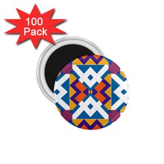 Shapes In Rectangles Pattern 1 75  Magnet (100 Pack)  by LalyLauraFLM