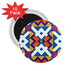 Shapes In Rectangles Pattern 2 25  Magnet (10 Pack)