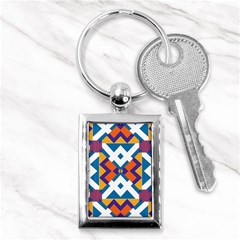 Shapes In Rectangles Pattern Key Chain (rectangle)