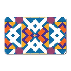 Shapes In Rectangles Pattern Magnet (rectangular)