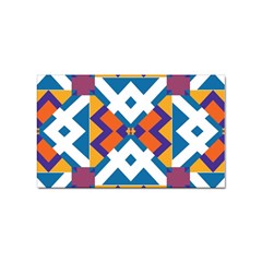 Shapes In Rectangles Pattern Sticker Rectangular (10 Pack)