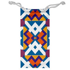 Shapes In Rectangles Pattern Jewelry Bag