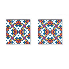 Shapes In Rectangles Pattern Cufflinks (square)