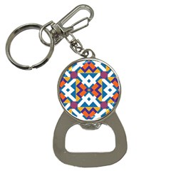 Shapes In Rectangles Pattern Bottle Opener Key Chain