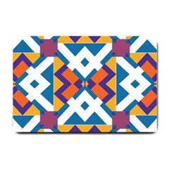 Shapes In Rectangles Pattern Small Doormat