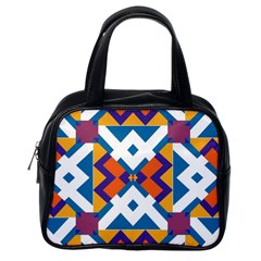 Shapes In Rectangles Pattern Classic Handbag (one Side)