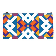 Shapes In Rectangles Pattern Pencil Case by LalyLauraFLM