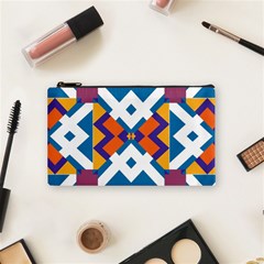 Shapes In Rectangles Pattern Cosmetic Bag (small)