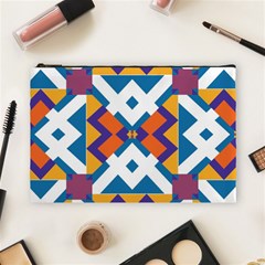 Shapes In Rectangles Pattern Cosmetic Bag (large)