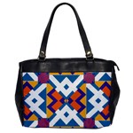 Shapes in rectangles pattern Oversize Office Handbag Front