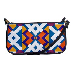 Shapes In Rectangles Pattern Shoulder Clutch Bag