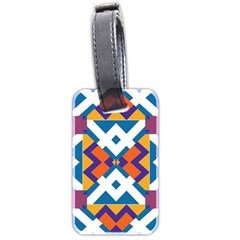 Shapes In Rectangles Pattern Luggage Tag (two Sides) by LalyLauraFLM