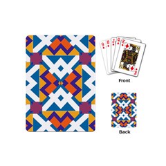 Shapes In Rectangles Pattern Playing Cards (mini)