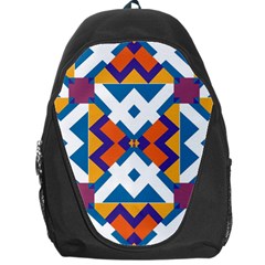 Shapes In Rectangles Pattern Backpack Bag