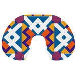 Shapes in rectangles pattern Travel Neck Pillow Front