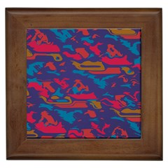 Chaos In Retro Colors Framed Tile by LalyLauraFLM