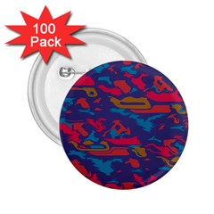 Chaos In Retro Colors 2 25  Button (100 Pack)