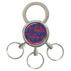 Chaos In Retro Colors 3-ring Key Chain by LalyLauraFLM