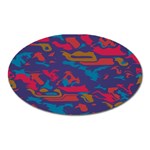 Chaos in retro colors Magnet (Oval) Front