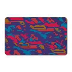 Chaos In Retro Colors Magnet (rectangular) by LalyLauraFLM