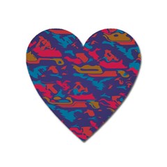 Chaos In Retro Colors Magnet (heart)