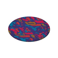 Chaos In Retro Colors Sticker Oval (100 Pack)