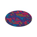 Chaos in retro colors Sticker Oval (100 pack) Front