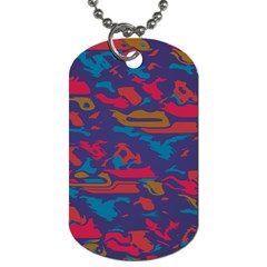 Chaos In Retro Colors Dog Tag (two Sides)