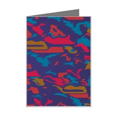 Chaos In Retro Colors Mini Greeting Card