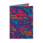 Chaos in retro colors Mini Greeting Card Left