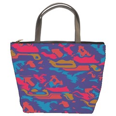 Chaos In Retro Colors Bucket Bag