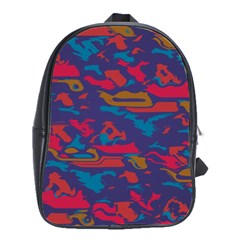 Chaos In Retro Colors School Bag (large)