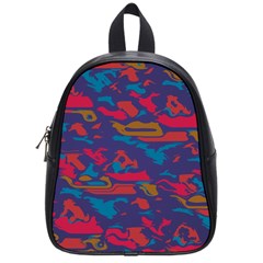 Chaos In Retro Colors School Bag (small)