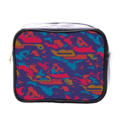 Chaos In Retro Colors Mini Toiletries Bag (one Side)