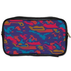 Chaos In Retro Colors Toiletries Bag (one Side) by LalyLauraFLM