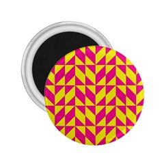 Pink And Yellow Shapes Pattern 2 25  Magnet