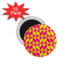 Pink And Yellow Shapes Pattern 1 75  Magnet (10 Pack) 