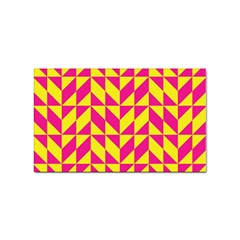 Pink And Yellow Shapes Pattern Sticker Rectangular (10 Pack)