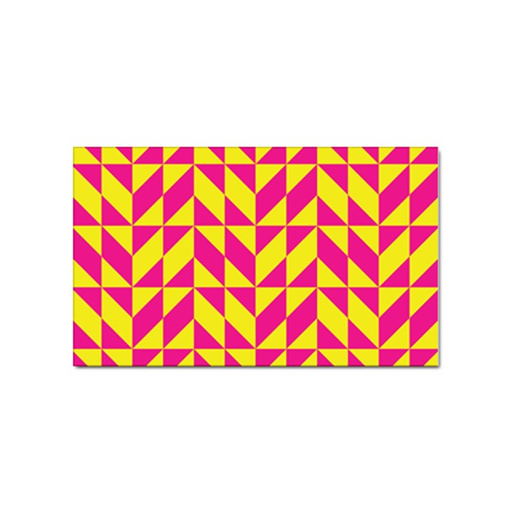 Pink and yellow shapes pattern Sticker Rectangular (100 pack)