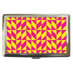 Pink And Yellow Shapes Pattern Cigarette Money Case