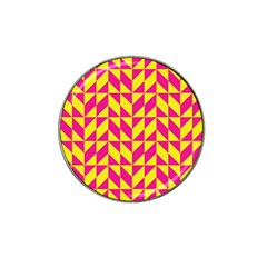 Pink And Yellow Shapes Pattern Hat Clip Ball Marker by LalyLauraFLM