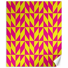 Pink And Yellow Shapes Pattern Canvas 8  X 10 