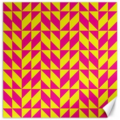 Pink And Yellow Shapes Pattern Canvas 16  X 16 