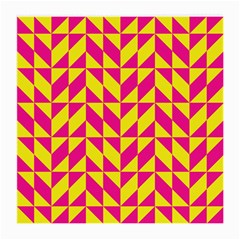 Pink And Yellow Shapes Pattern Medium Glasses Cloth (2 Sides)