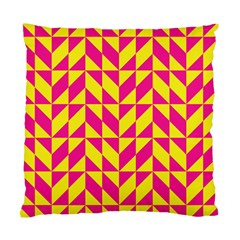 Pink And Yellow Shapes Pattern Standard Cushion Case (two Sides)