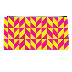 Pink And Yellow Shapes Pattern Pencil Case